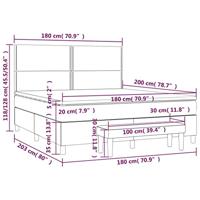 Boxspring met matras stof lichtgrijs 180x200 cm - thumbnail