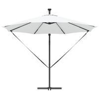 Cantilever Banana Parasol met slot Zand 294 x 294 x 248 cm - thumbnail