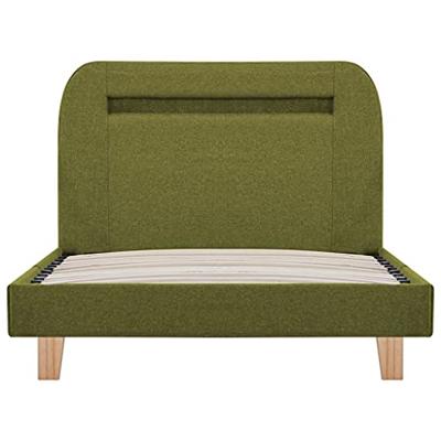 Bedframe met LED stof groen 90x200 cm Bedframe met LED stof groen 90x200 cm