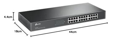 TP-Link TL-SF1024 Unmanaged Fast Ethernet (10/100) 1U Zwart