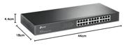 TP-Link TL-SF1024 Unmanaged Fast Ethernet (10/100) 1U Zwart - thumbnail
