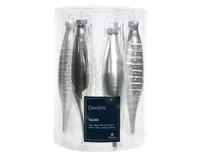 6 kerstpegels zilver glans-mat KSD - Ksd - thumbnail