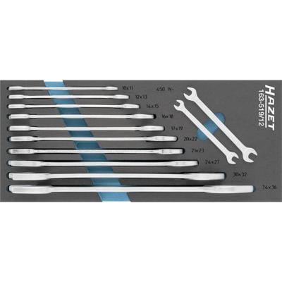 Hazet 163-519/12 Dubbele steeksleutelset Sleutelbreedte (metrisch) 10 - 36 mm Hazet 163-519/12 Dubbele steeksleutelset Sleutelbreedte (metrisch) 10 - 36 mm