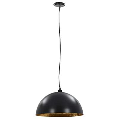 VidaXL Plafondlampen 2 st halfrond e27 50 cm zwart en goudkleurig