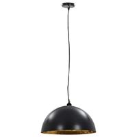 Plafondlampen 2 st halfrond E27 50 cm zwart en goudkleurig - thumbnail