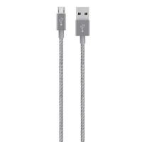 Belkin Premium MIXIT metallic naar USB-A laad-/sync-kabel (1,2 m) Micro-USB grijs - thumbnail