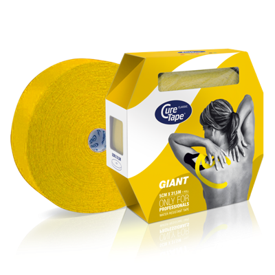 Cure Tape Kinesiotape giant geel 5cm x 31.5m 1 Stuks