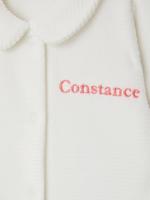 Set van 2 geribd fluwelen babyslaappakjes met opening voor rozen - thumbnail