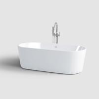 Clou InBe Vrijstaand Ligbad Ovaal 178x80x56 cm Acryl Wit Met Overloop Wit - thumbnail