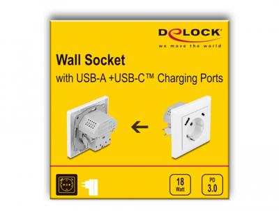 USB A + C inbouw stopcontact USB A + C inbouw stopcontact
