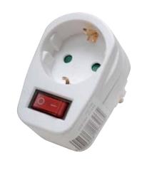 Vivanco Schuko adapter met schakelaar (22396)