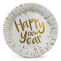 Set 6 Bordjes &apos;Happy New Year&apos; (23 cm) - thumbnail