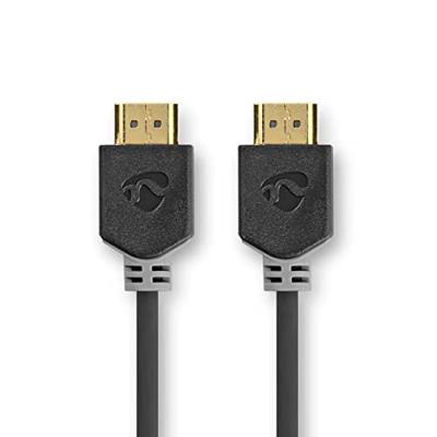 HDMI Kabel | HDMI Connector | HDMI Connector | 8K@60Hz | eARC | Verguld | 5.00 m | PVC | Antraciet