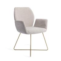 Jesper Home Eetkamerstoel 'Misaki' Cross Gold, kleur Pretty Plaster - thumbnail