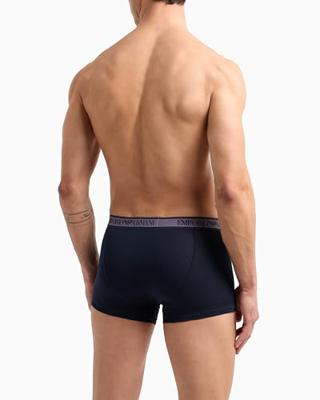 Armani boxershort 3-pack blauw-grijs met logo print