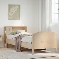 Bed met boekenkast zonder matras massief grenenhout 90x200 cm - thumbnail