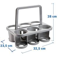 Cti Flessendrager 28 x 32,5 x 23,5 cm - Blauw , set van 2 stuks - thumbnail
