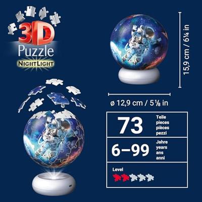 Ravensburger 3d puzzle nightlight astronauts in space