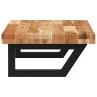 Badkamer wandschap staal en massief acaciahout - thumbnail