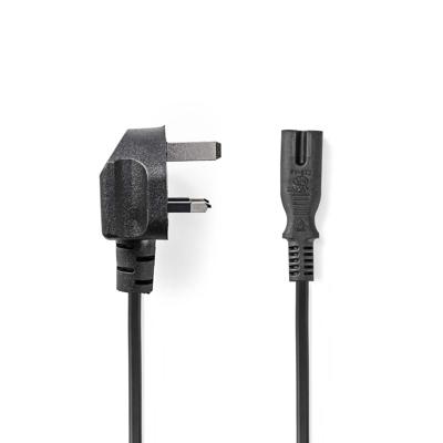 Voedingskabel | UK-stekker - IEC-320-C7 | 2,0 m | Zwart