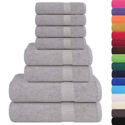 8-delige Handdoekenset 360 g/m 100% katoen grijs 8-delige Handdoekenset 360 g/m 100% katoen grijs
