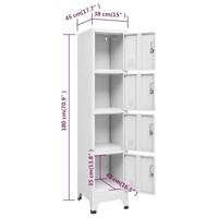 Lockerkast met 4 vakken 38x45x180 cm - thumbnail