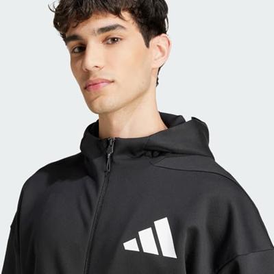 Herenhoodie Adidas Z.N.E. Fz Zwart Maat S