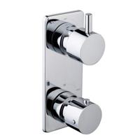 Wiesbaden Caral inbouw 2-wegs douchethermostaat rond chroom - thumbnail