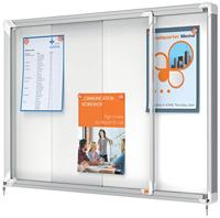 Nobo Premium Plus binnenvitrine, schuifdeuren met hoekslot, magnetisch, 8 x A4 - thumbnail
