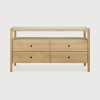 Ethnicraft Dressoir 'Spindle' Geolied Eikenhout, 150cm, kleur Naturel - thumbnail