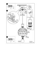 Eglo Design hanglampRoccaforte Ø 17cm zwart met goud - 33345 - thumbnail