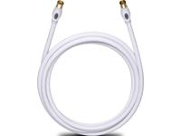 Antenne, Satelliet Aansluitkabel [1x Antennestekker 75 Ω - 1x Antennebus 75 Ω] 5.10 m 120 dB Vergulde steekcontacten Wit Oehlbach Transmission Plus - thumbnail