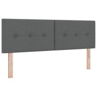 Boxspringbed met matras en LED stof donkergrijs 160x200 cm - thumbnail
