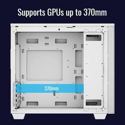 Aerocool stormfront mini mini tower behuizing (wit | 2x usb-a | 1x usb-c | window)