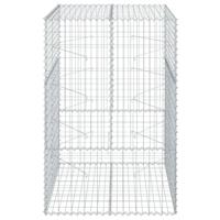 VidaXL Schanskorf 100x100x150 cm gegalvaniseerd ijzer zilverkleurig - thumbnail