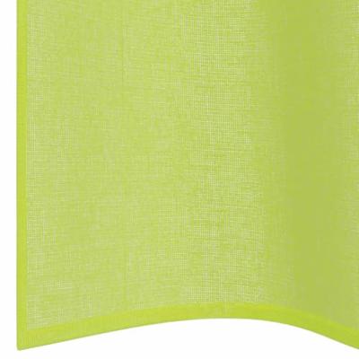 Gordijnen voile met doorvoertules 2 st 140x175 cm appelgroen