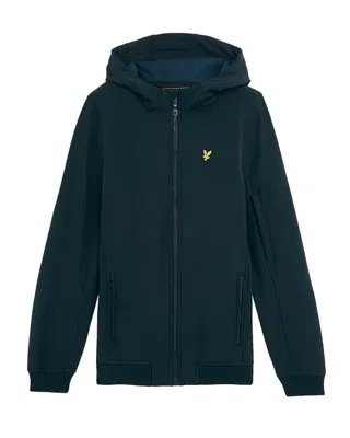 Lyle & Scott winter softshell jas jongens - donker navy blauw - capuchon