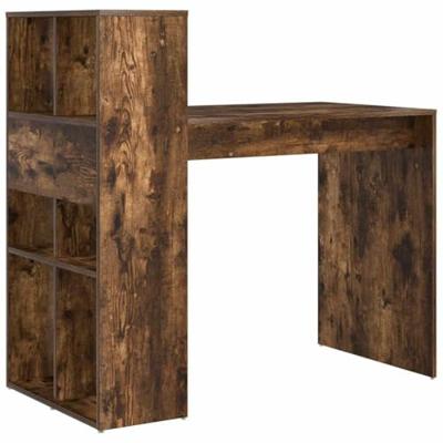 Bureau met plank Gerookt eiken 108 x 55 x 103.5 cm Bewerkt hout
