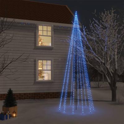 VidaXL Kerstboom met grondpin 732 led's blauw 500 cm VidaXL Kerstboom met grondpin 732 led's blauw 500 cm