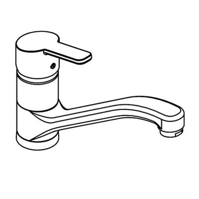 Kludi Logo Neo keukenkraan met draaibare uitloop chroom 379130575