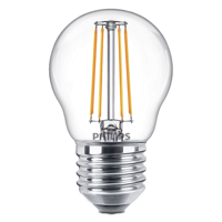 Philips Lichtbron kogel4,3W - E27 - 2700K - 470 lumen set van 2 transparant - 929004590455 - thumbnail
