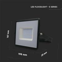 V-TAC VT-4051B-N LED Schijnwerper - E-serie - IP65 Waterdicht - Zwart - 50W - 4300 Lumen - 4000K - thumbnail