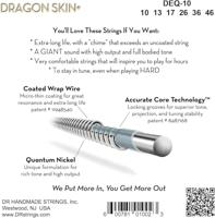 DR Strings Dragon Skin+ Coated Quantum Nickel Electric Guitar Strings Medium 10-46 snarenset - thumbnail