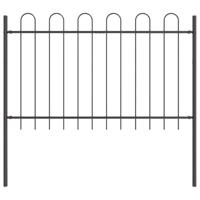 Tuinhek 3 pcs Grijs 5,1 x 0,8 m Poedercoating staal - thumbnail