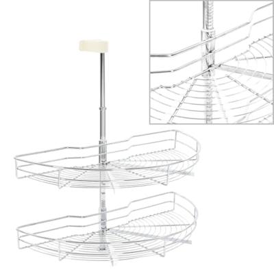 VidaXL Draadmand keuken 2-laags 180 graden 75x38x80 cm zilverkleurig VidaXL Draadmand keuken 2-laags 180 graden 75x38x80 cm zilverkleurig