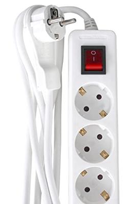 AS Schwabe 11393 Stekkerdoos met schakelaar Wit Randaarde stekker 1 stuk(s) AS Schwabe 11393 Stekkerdoos met schakelaar Wit Randaarde stekker 1 stuk(s)