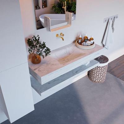 MONDIAZ ALAN-DLUX 120cm planchet Opalo. Vrijhangende wastafel CLOUD midden zonder kraangat, kleur Opalo. MONDIAZ ALAN-DLUX 120cm planchet Opalo. Vrijhangende wastafel CLOUD midden zonder kraangat, kleur Opalo.