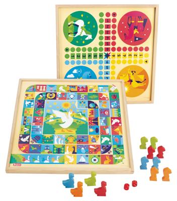 JEUJURA Ganzen- en kleine paarden - Houten dienblad