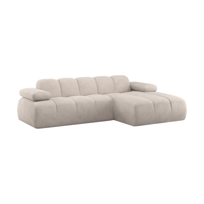 Woood Mojo chaise longue bank rechts ribstof Ecru