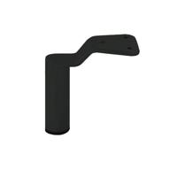 Stalen meubelpoot zwart rond ø 3,8 cm en hoogte 14 cm - thumbnail